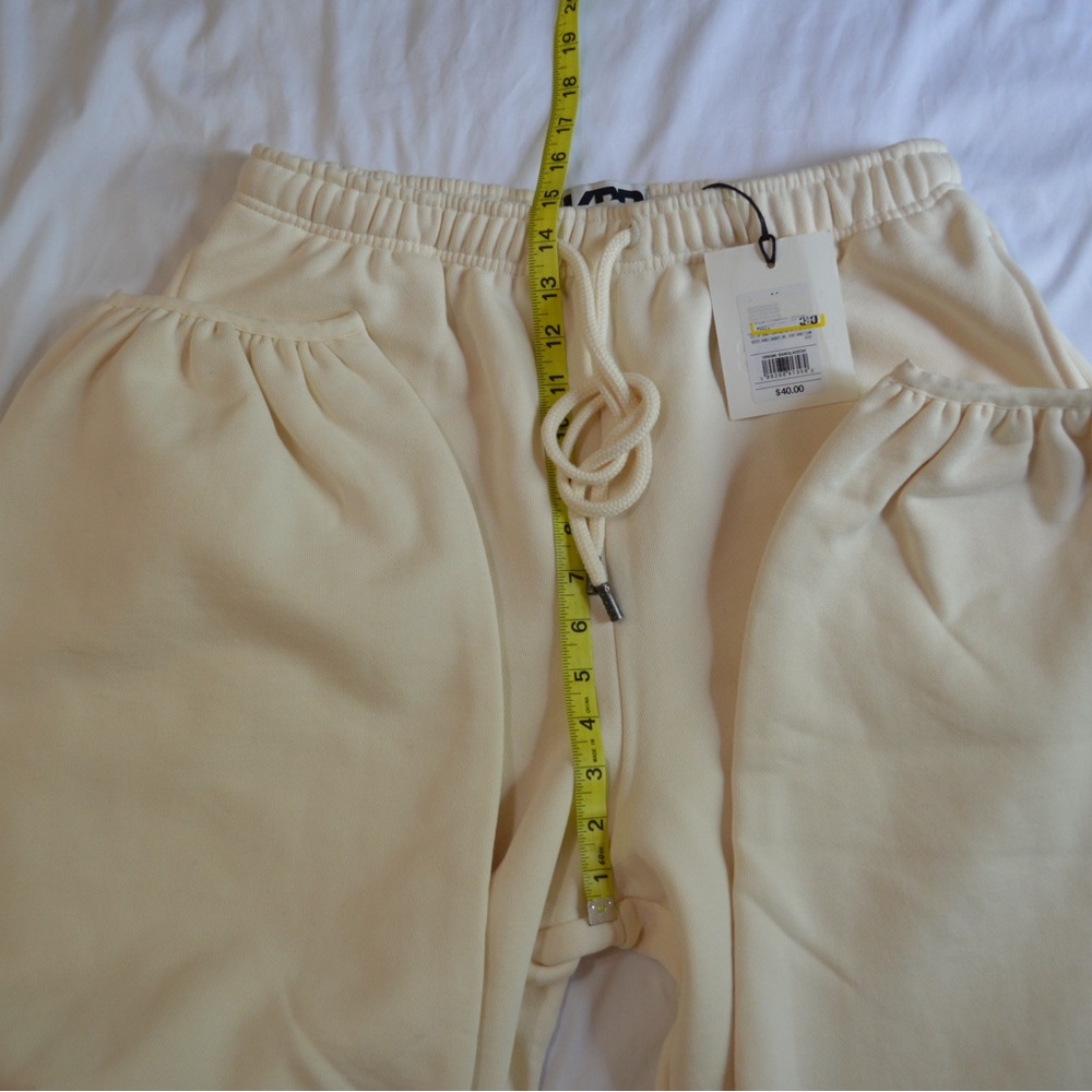 KBB by KAHLANA Women's High-Rise Straight Leg 'The Dwayne Sweats' - Cream M - Picture 7 of 10